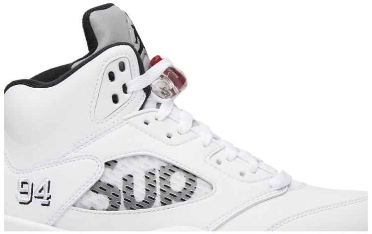 Supreme x Air Jordan 5 Retro 'White' - 图片 2
