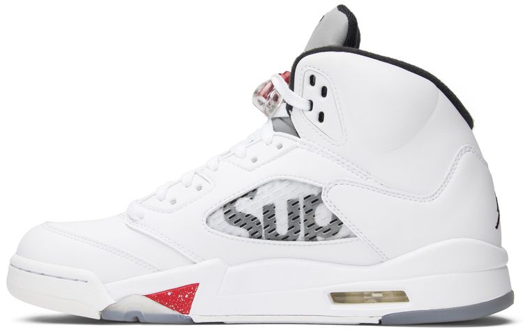 Supreme x Air Jordan 5 Retro 'White' - 图片 3