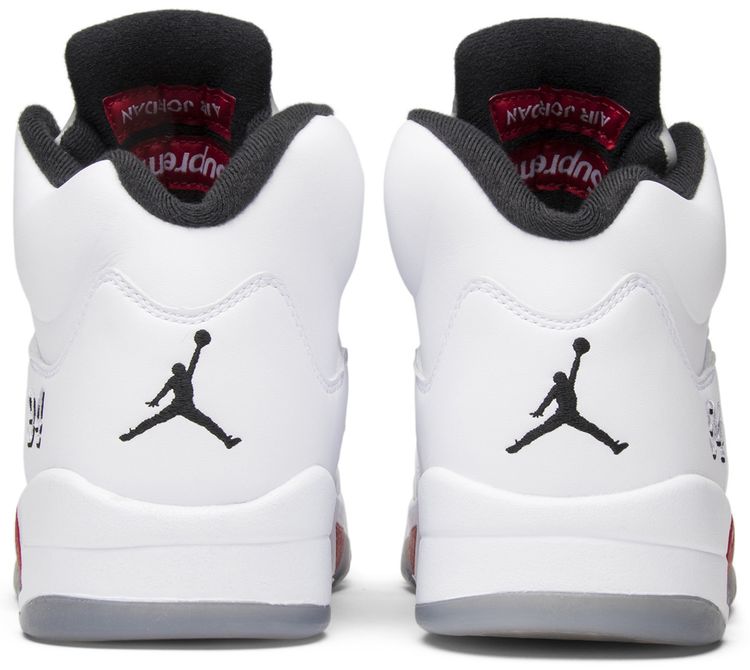 Supreme x Air Jordan 5 Retro 'White' - 图片 6
