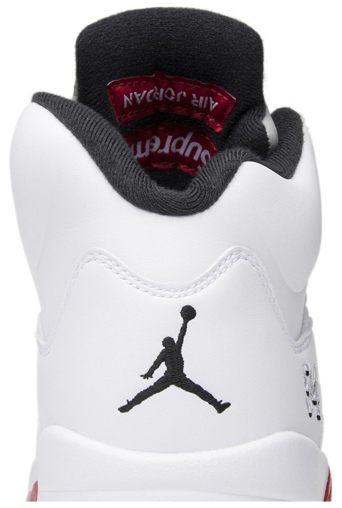 Supreme x Air Jordan 5 Retro 'White' - 图片 7