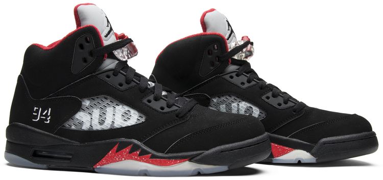 Supreme x Air Jordan 5 Retro 'Black' - 图片 8