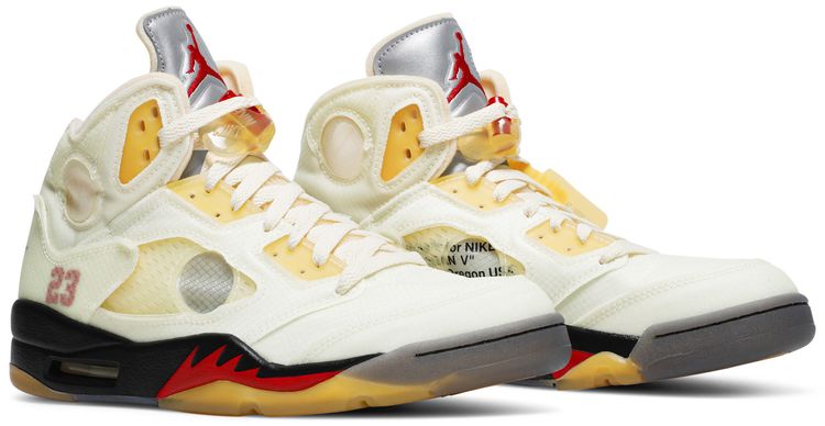 Off-White x Air Jordan 5 SP 'Sail' - 图片 8